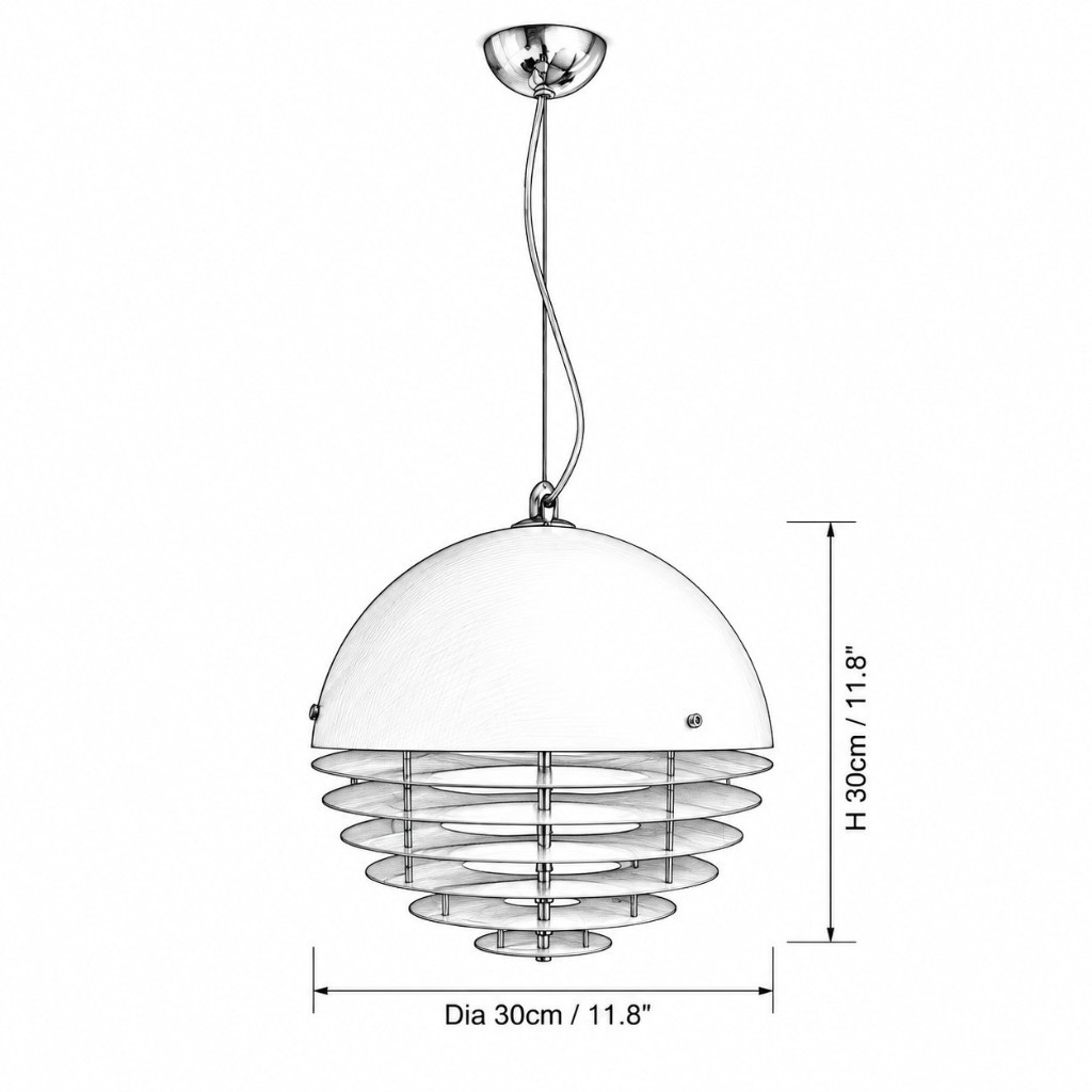Maßzeichnung Ø 30 cm × H 30 cm