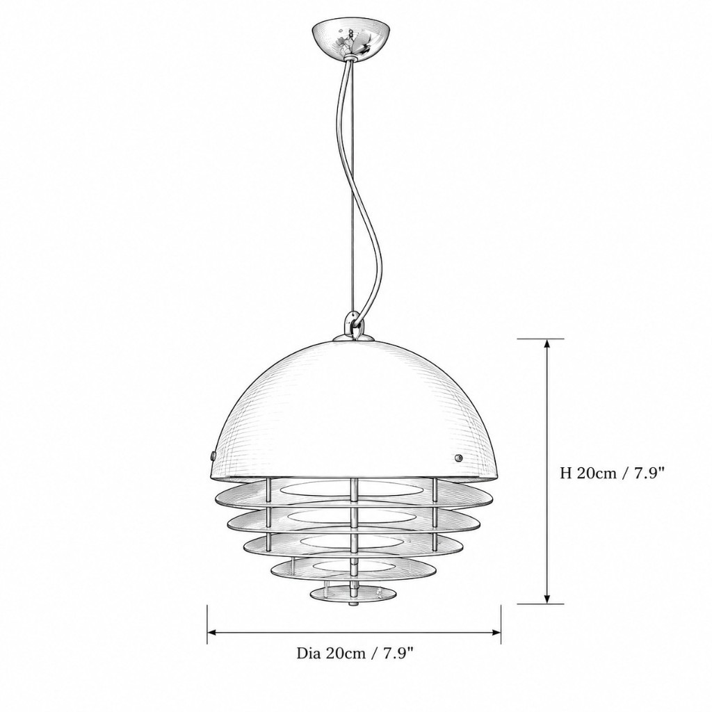 Maßzeichnung Ø 20 cm × H 20 cm