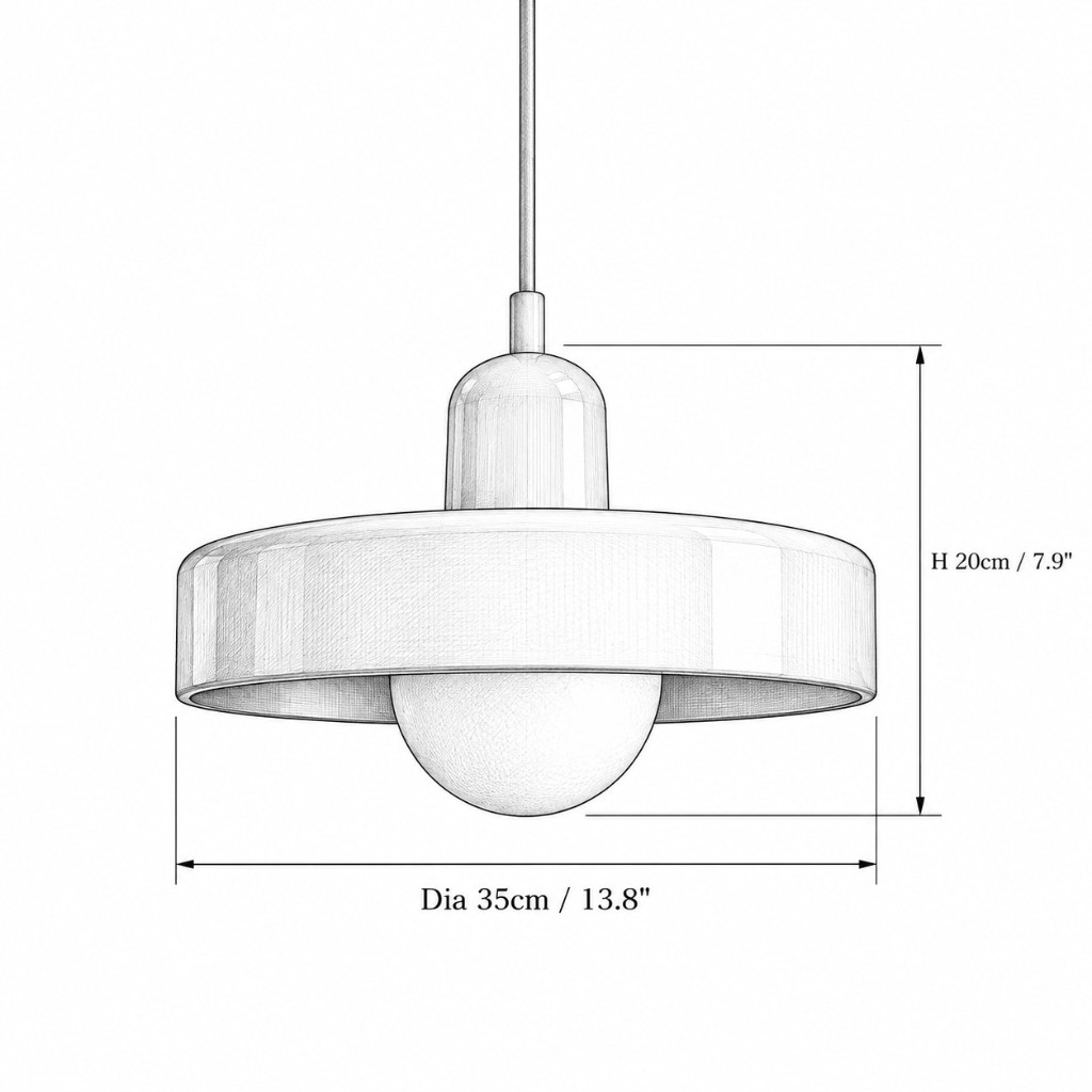 Corinthan Maßzeichnung Ø 35 cm H 20 cm
