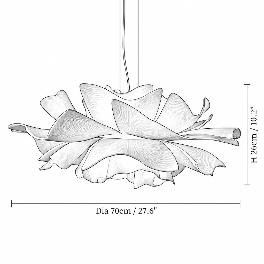 Maßzeichnung Ø 70 cm × H 26 cm