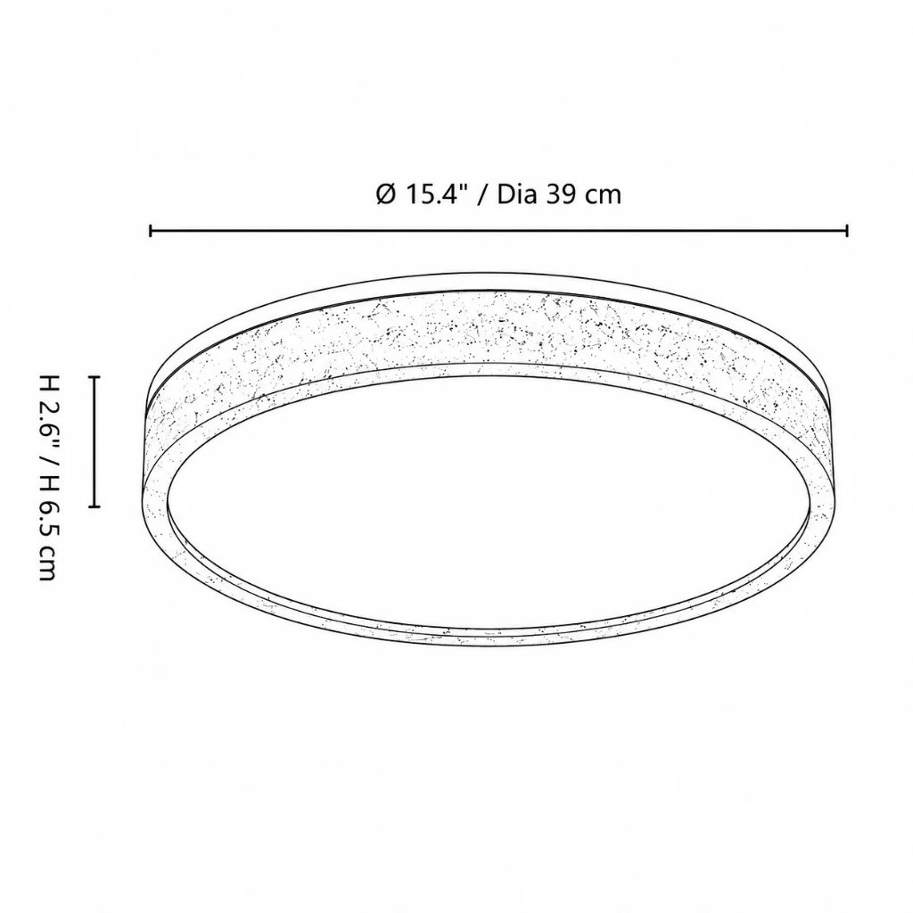 Rund Ø 39 cm H 6,5 cm