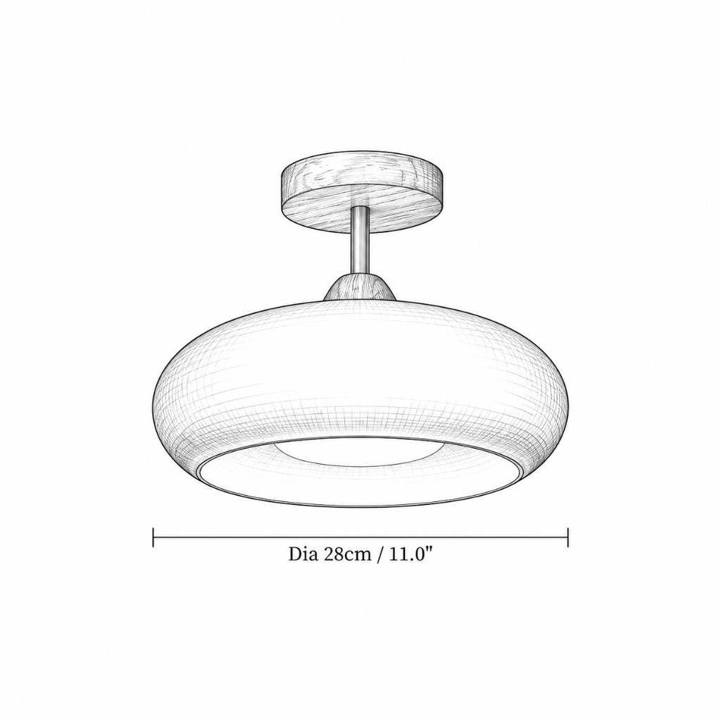 Bauvia-Deckenleuchte Durchmesser Ø 28 cm / 11,0 in