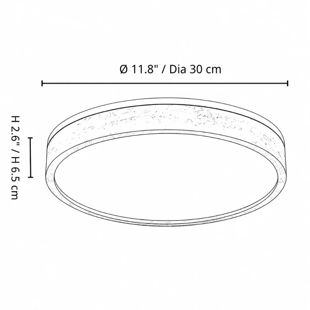Rund Ø 30 cm H 6,5 cm