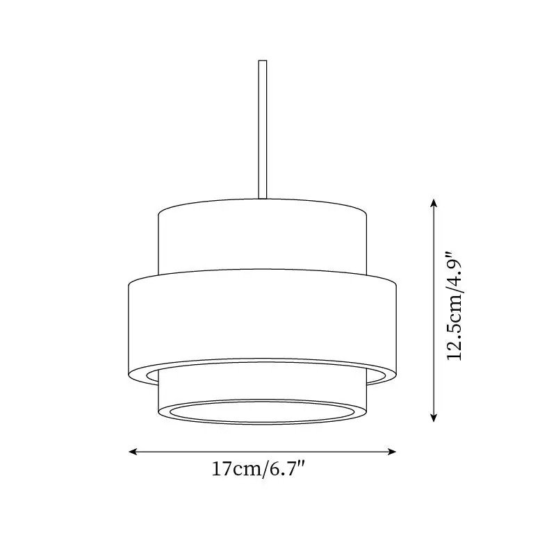 1-flammig Schirmmaße Ø 17 cm × H 12,5 cm