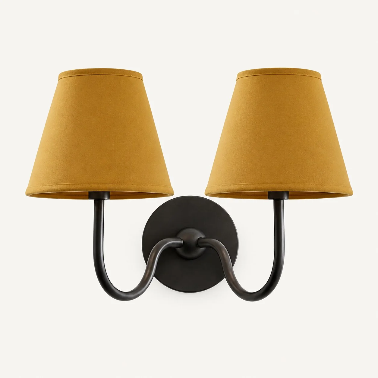 Luvora 2 Heads · Matte Black · Mustard Yellow Plain