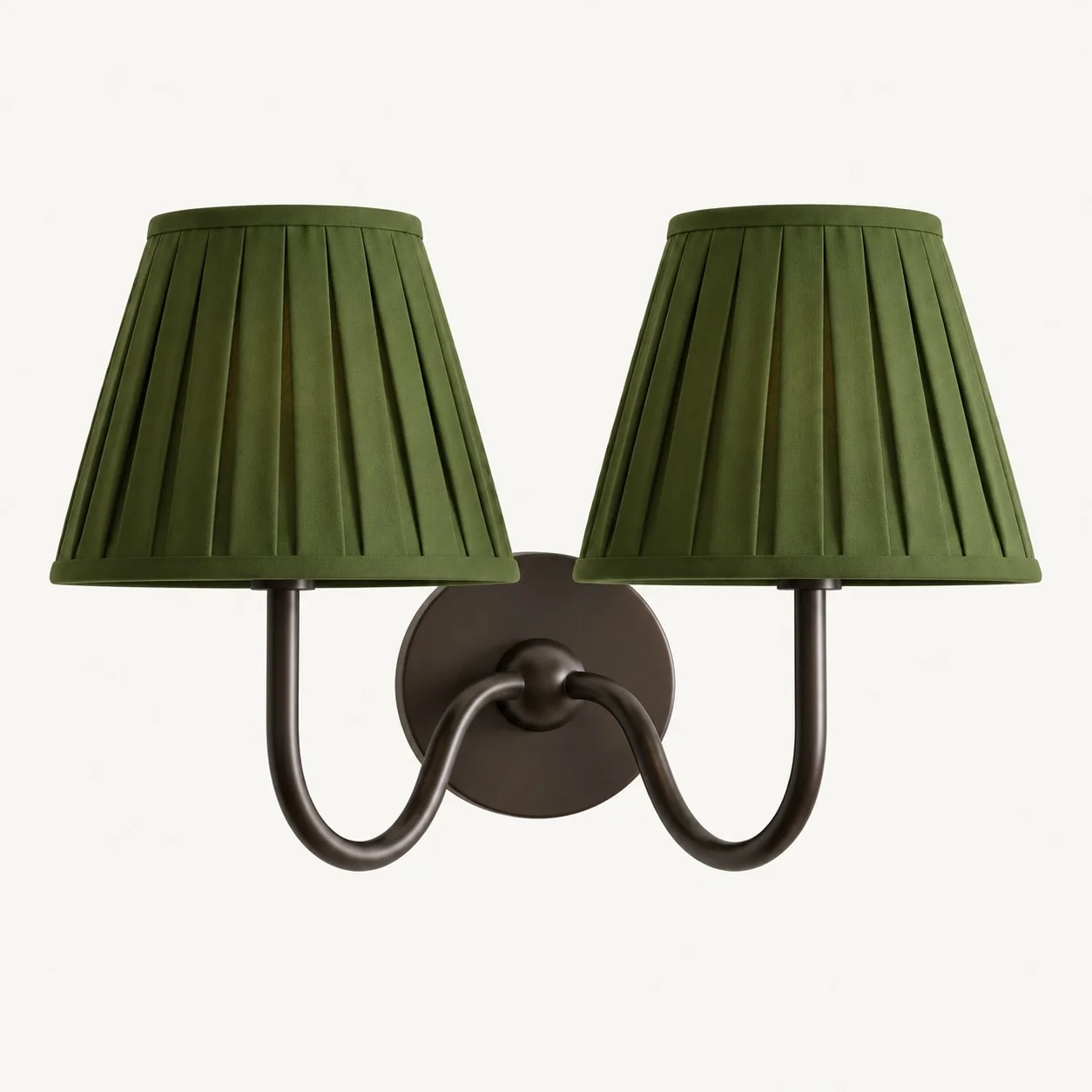 Luvora 2 Heads · Matte Black · Green Pleated