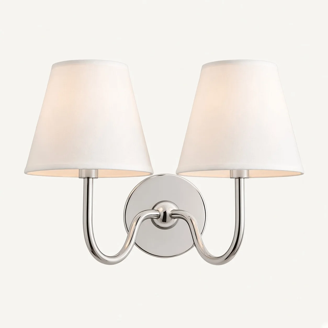 Luvora 2 Heads · Chrome · White Plain