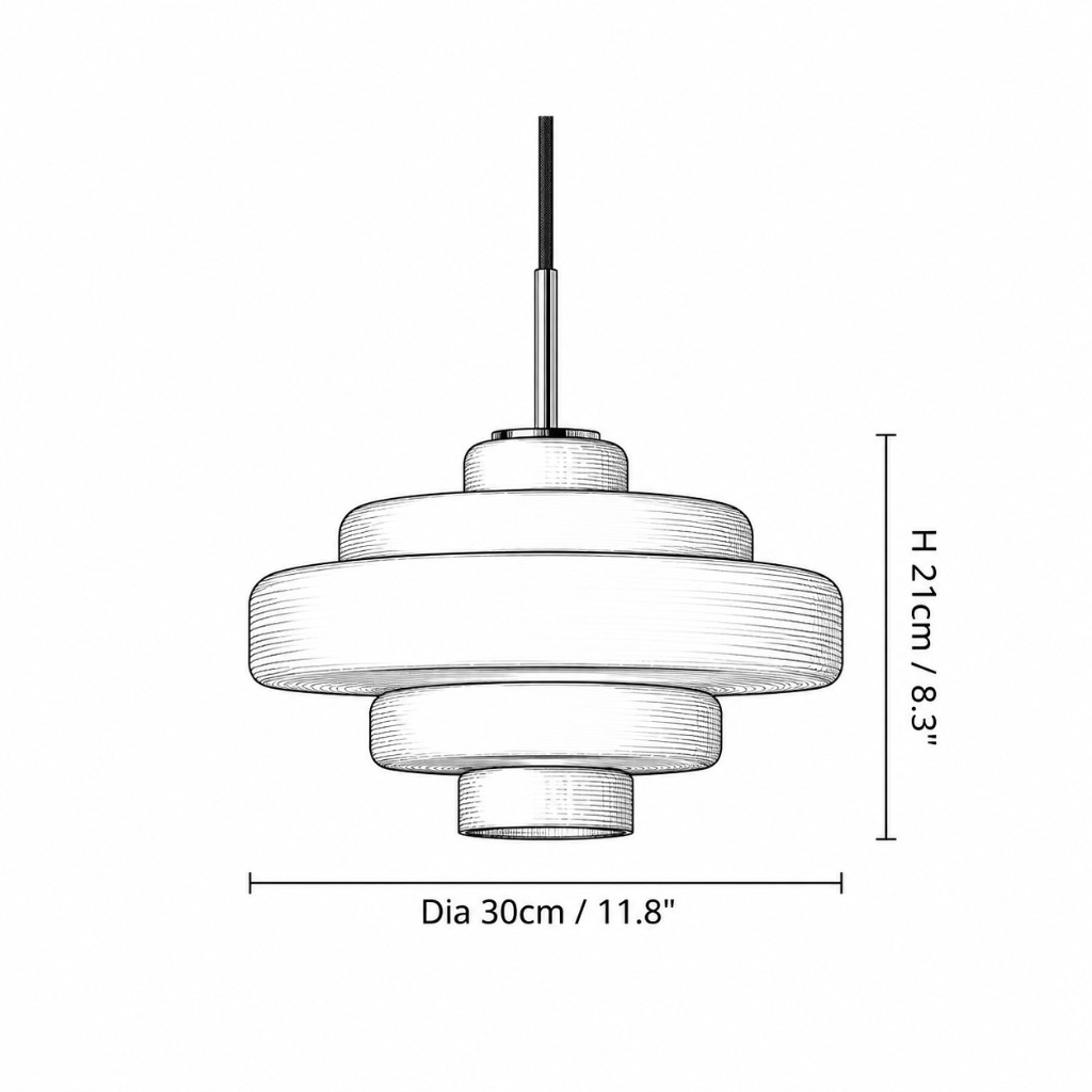 Koloro Millie Maßzeichnung, Durchmesser 30 cm, Höhe 21 cm