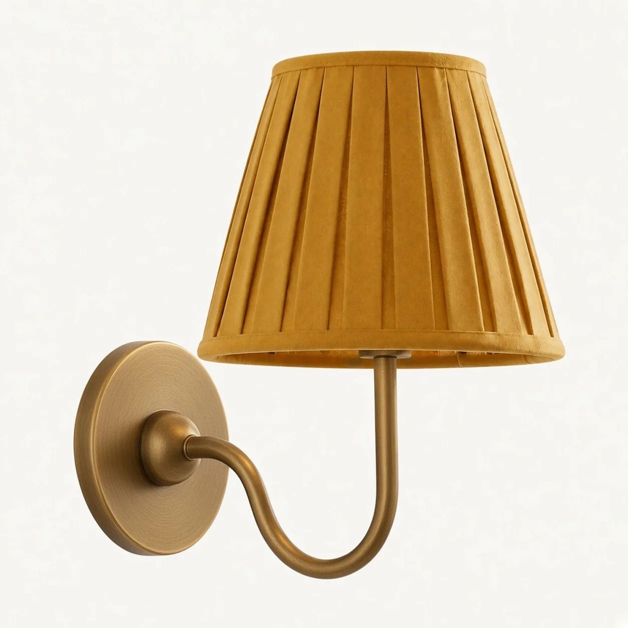 Luvora 1 Head · Brass · Mustard Yellow Pleated