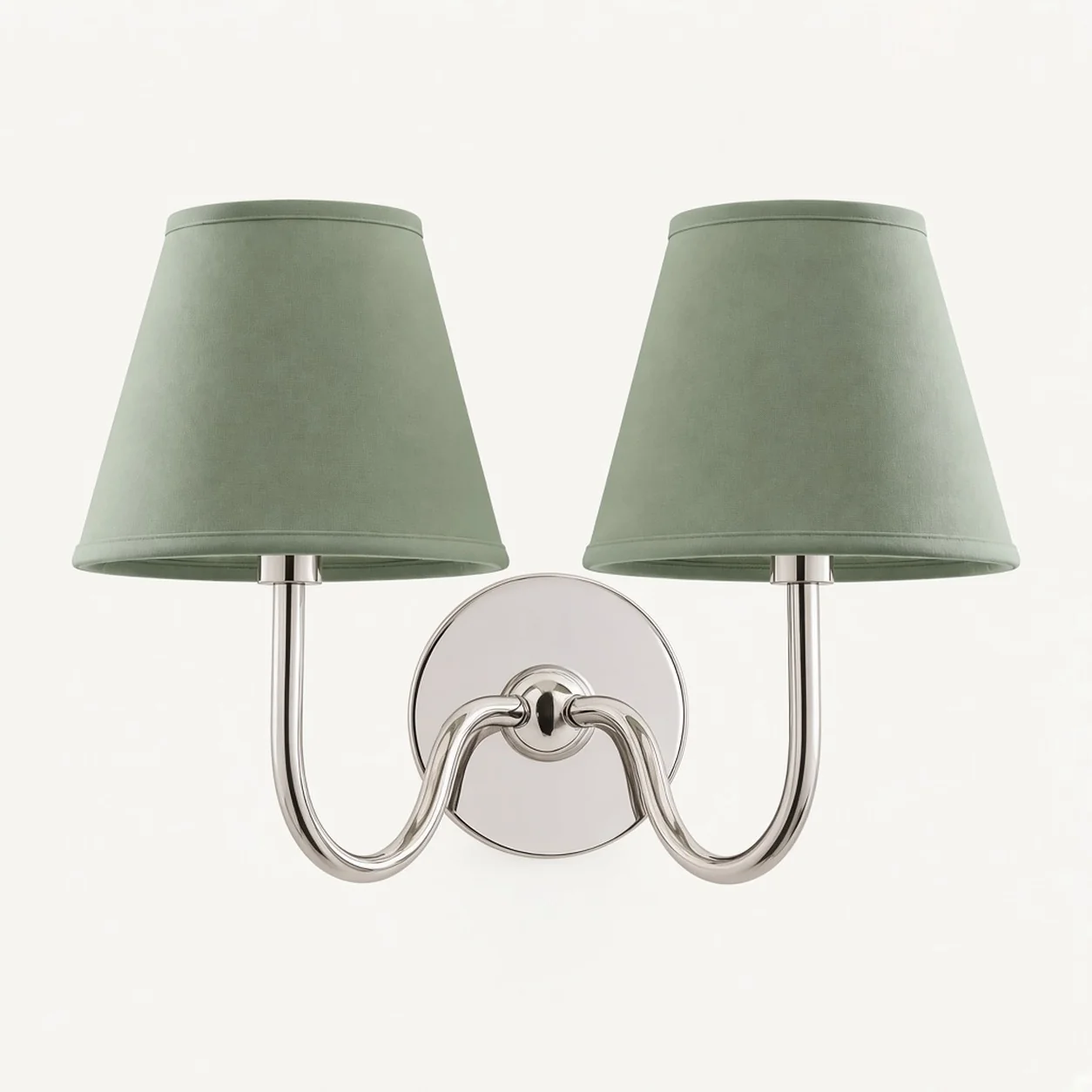 Luvora 2 Heads · Chrome · Sage Green Plain