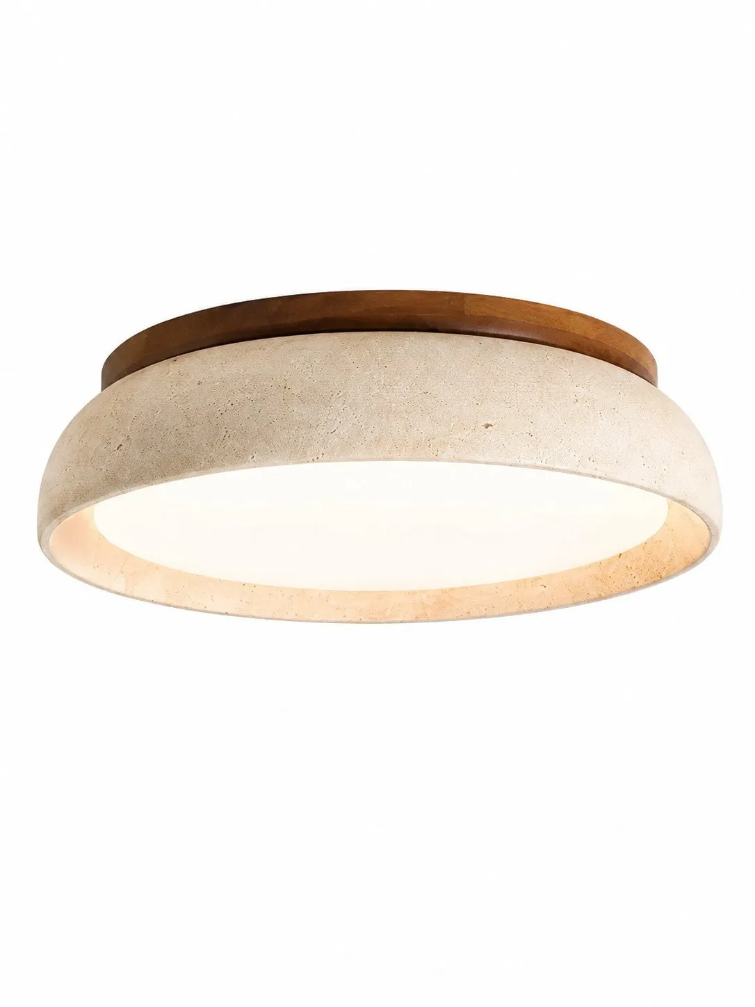 Travira Sculptural Travertine Ceiling Fixture - Soft Ambient Light for Bedroom Living Room or Entryway 3