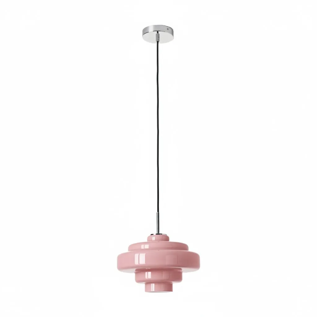 Koloro Colored Glass Shade Pendant Lamp – Adjustable Suspension Modern Interior Lighting Fixture 12