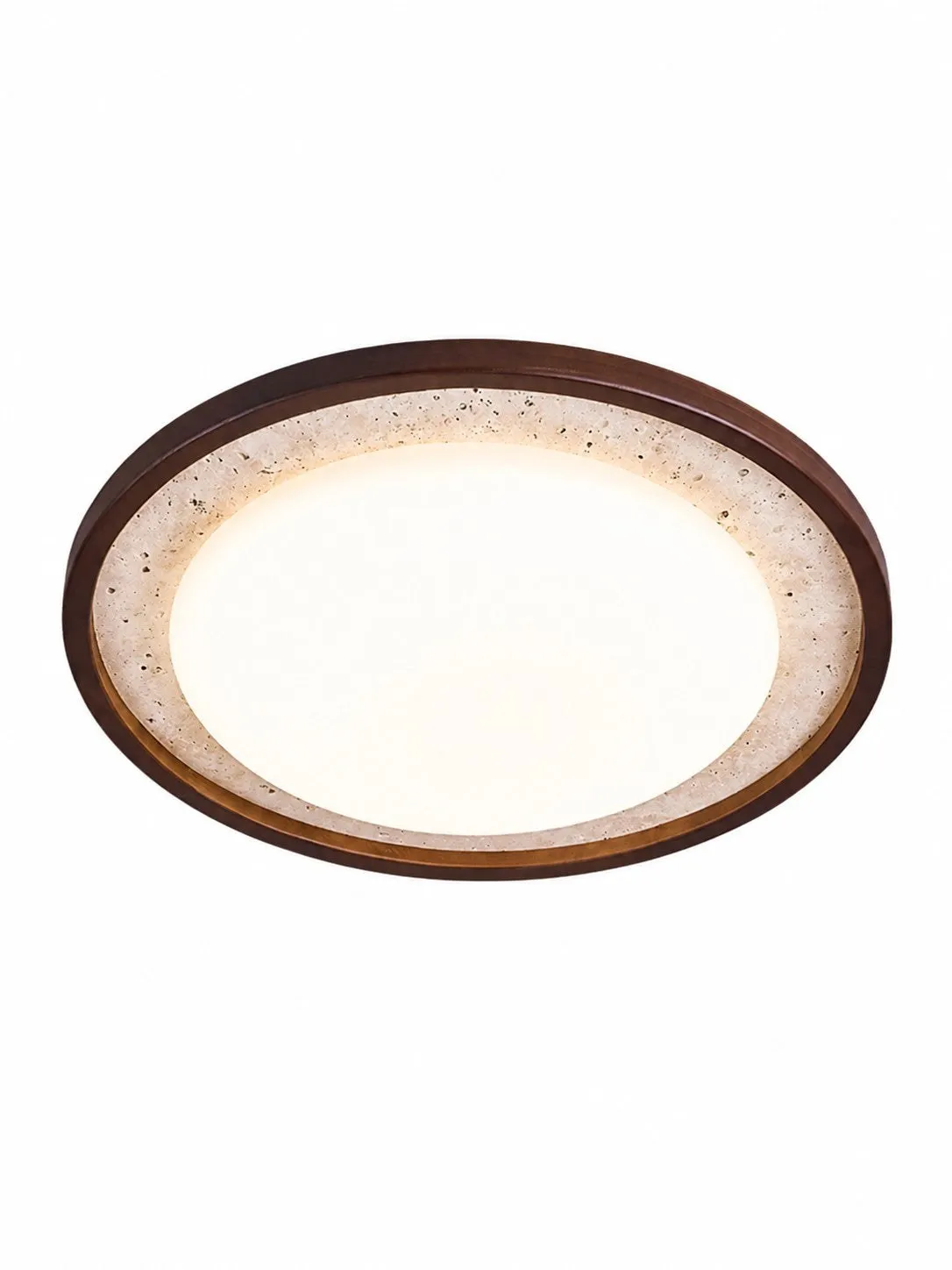 Travira Sculptural Travertine Ceiling Fixture - Soft Ambient Light for Bedroom Living Room or Entryway 19