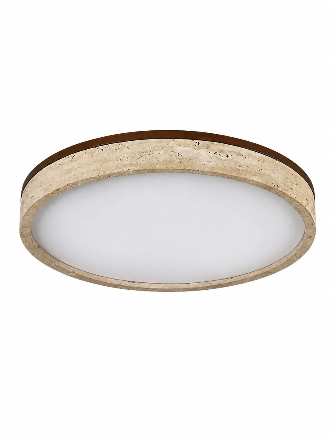Travira Sculptural Travertine Ceiling Fixture - Soft Ambient Light for Bedroom Living Room or Entryway 33
