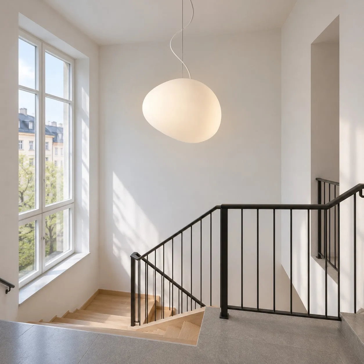 Stonea Milk Glass Pendant Light for Modern Interior Spaces