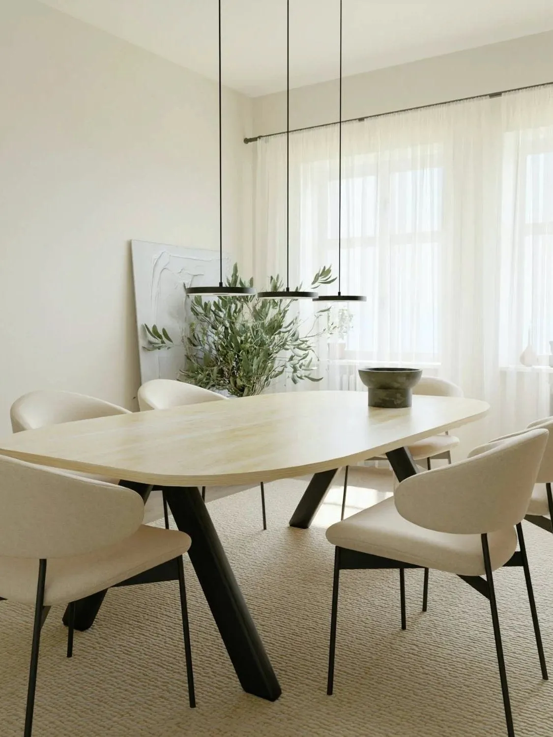 Minimalist Multi Head Pendant Light – Circular Design for Kitchen 29