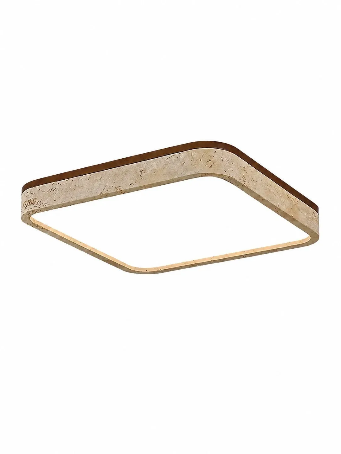 Travira Sculptural Travertine Ceiling Fixture - Soft Ambient Light for Bedroom Living Room or Entryway 28