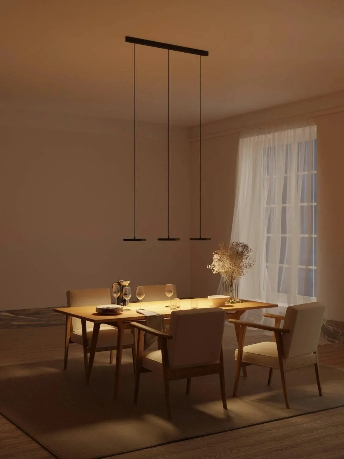 Minimalist Multi Head Pendant Light – Circular Design for Kitchen 31