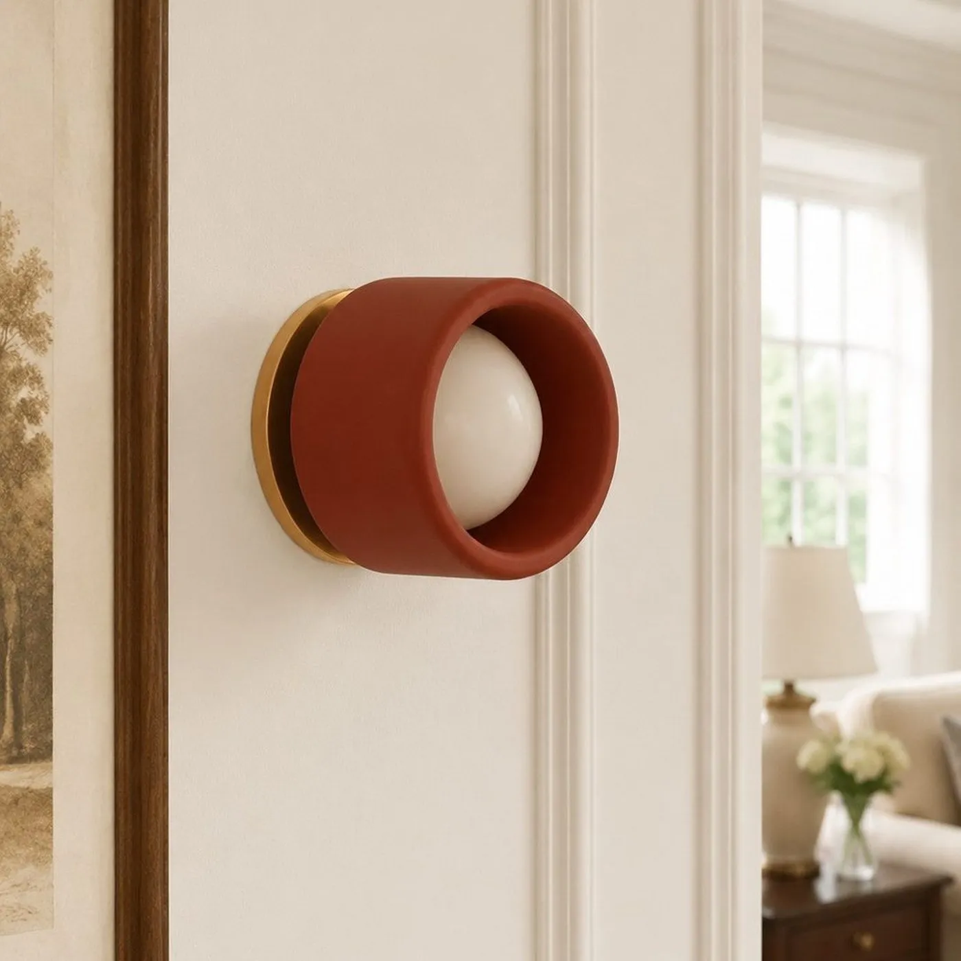 Cerova Modern Porcelain Pivoting Wall Sconce