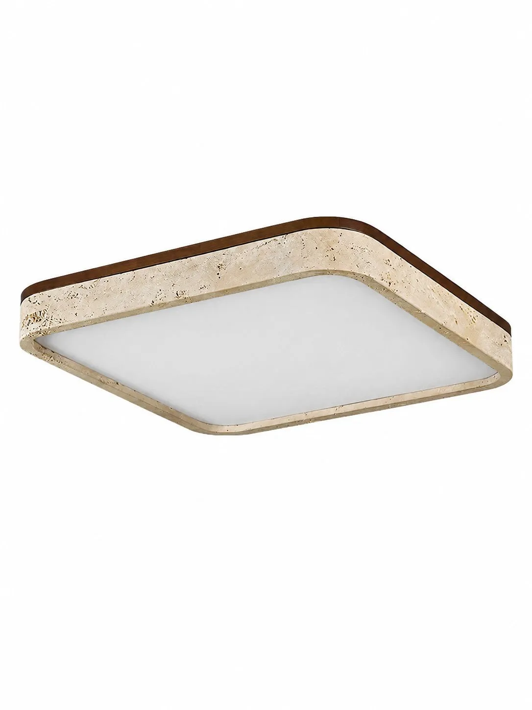 Travira Sculptural Travertine Ceiling Fixture - Soft Ambient Light for Bedroom Living Room or Entryway 27