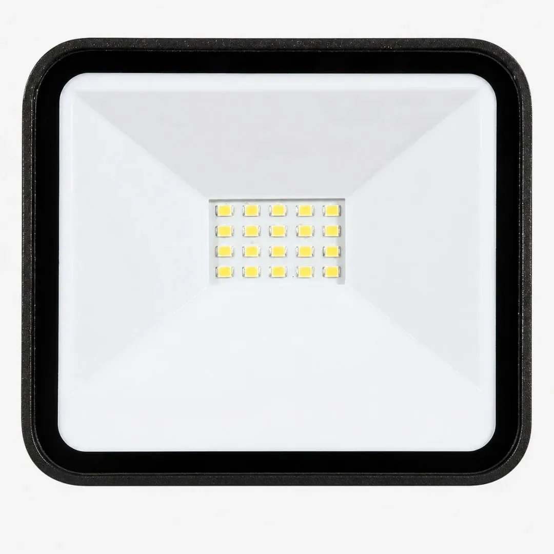 Glass diffuser and LED panel detail of black outdoor wall lamp
