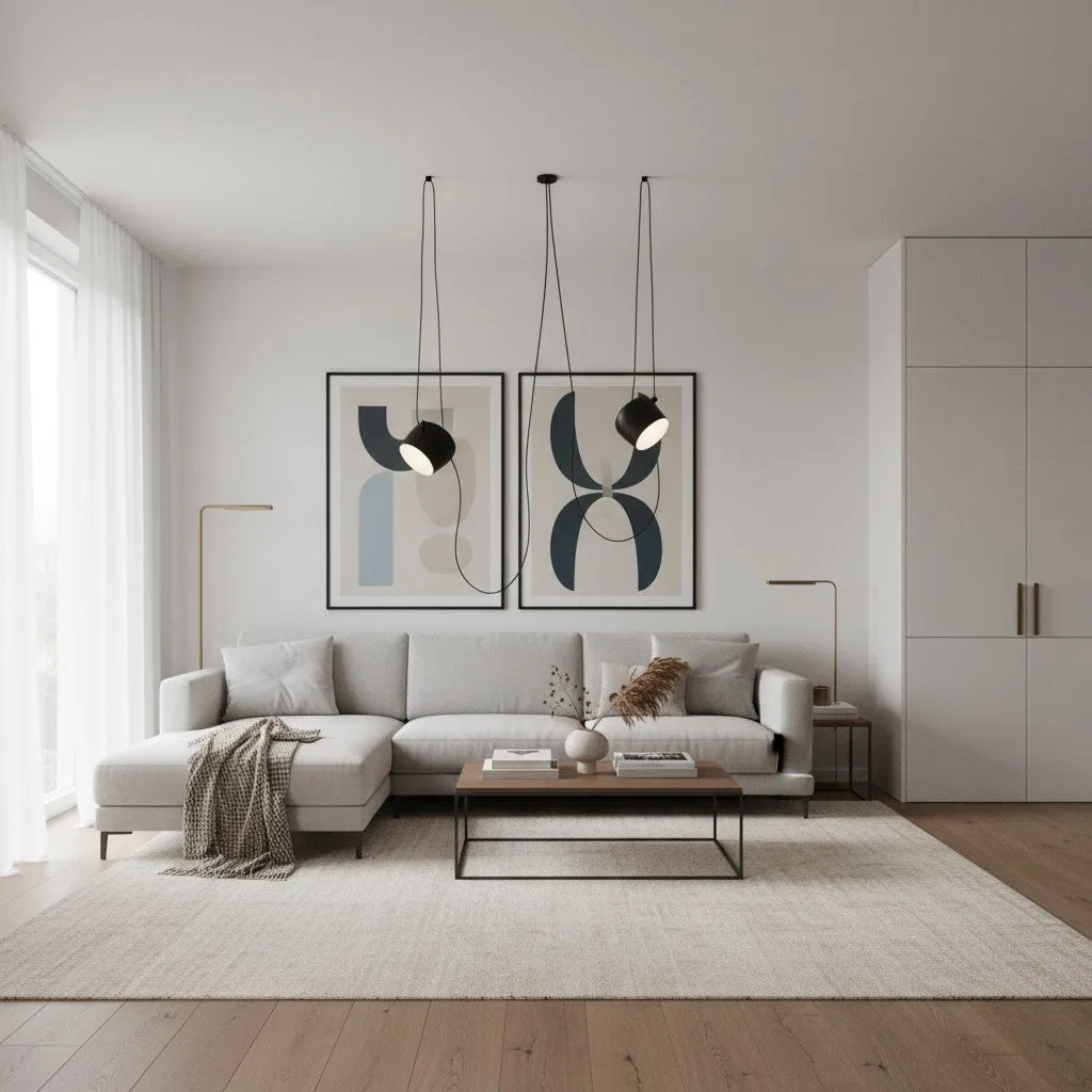 Axiomorna Minimalist Adjustable Modern Pendant Lamp - Sleek LED Hanging Light for Any Space N02 6