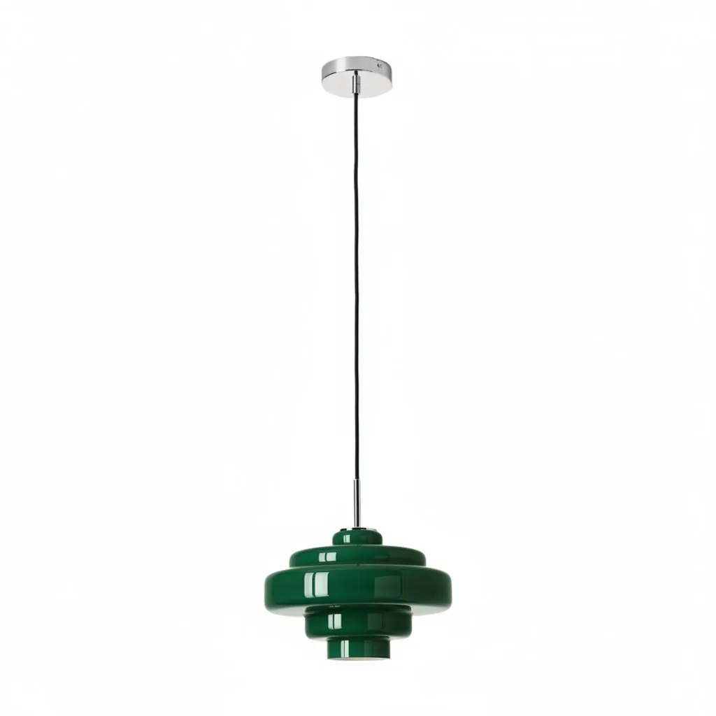 Koloro Colored Glass Shade Pendant Lamp – Adjustable Suspension Modern Interior Lighting Fixture 64