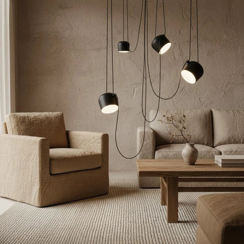 Axiomorna Minimalist Adjustable Modern Pendant Lamp - Sleek LED Hanging Light for Any Space N02 12