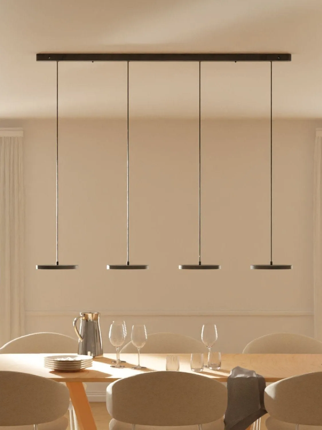 Minimalist Multi Head Pendant Light – Circular Design for Kitchen 24