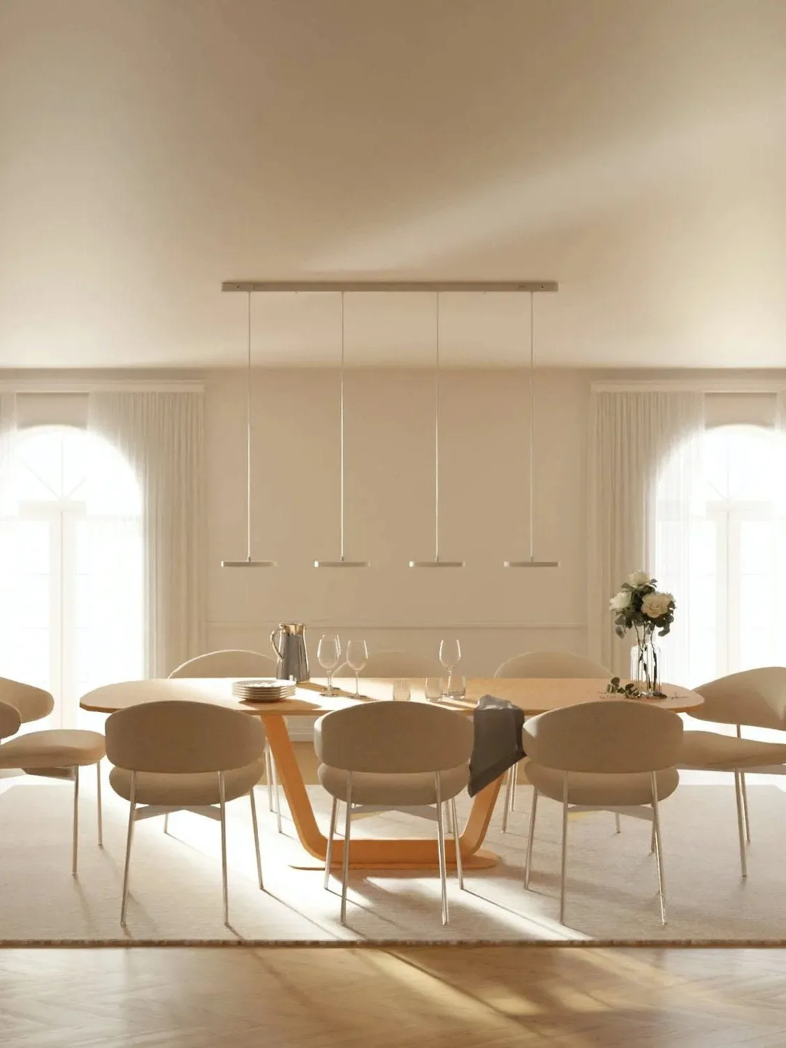 Minimalist Multi Head Pendant Light – Circular Design for Kitchen 19