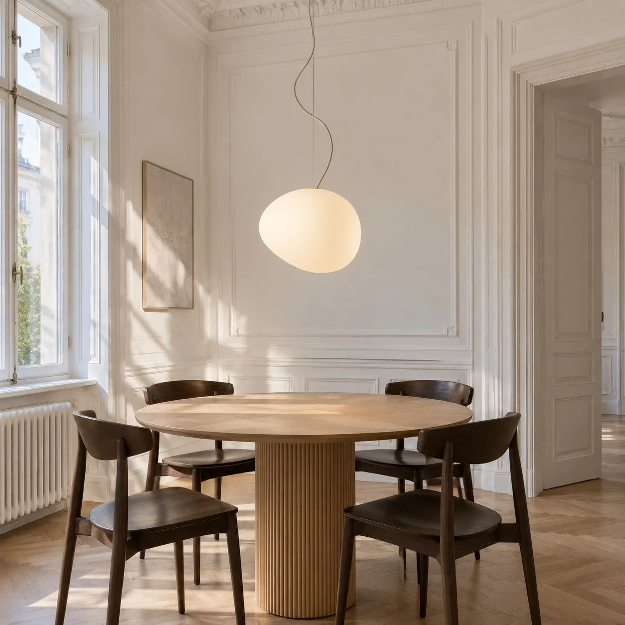 Stonea Milk Glass Pendant Light for Modern Interior Spaces