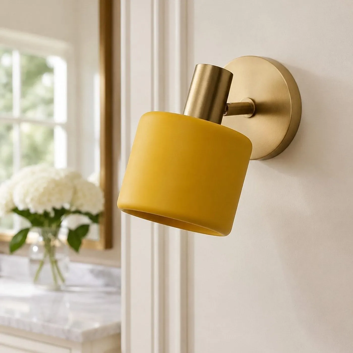Cerova Modern Porcelain Pivoting Wall Sconce