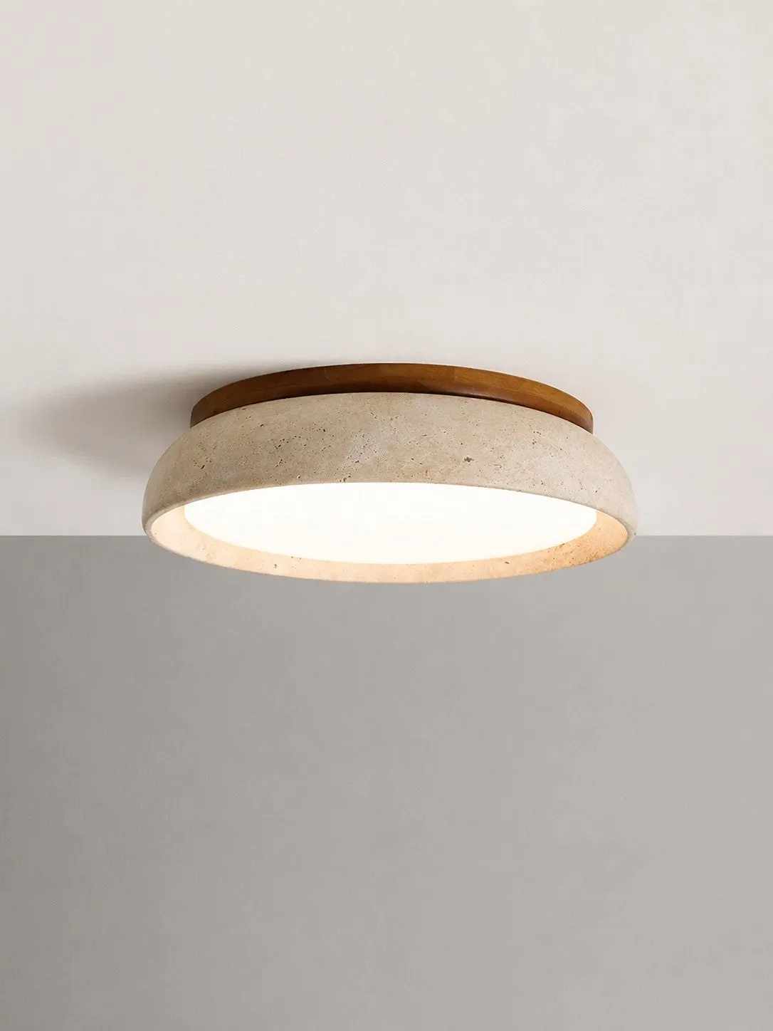 Travira Sculptural Travertine Ceiling Fixture - Soft Ambient Light for Bedroom Living Room or Entryway 6