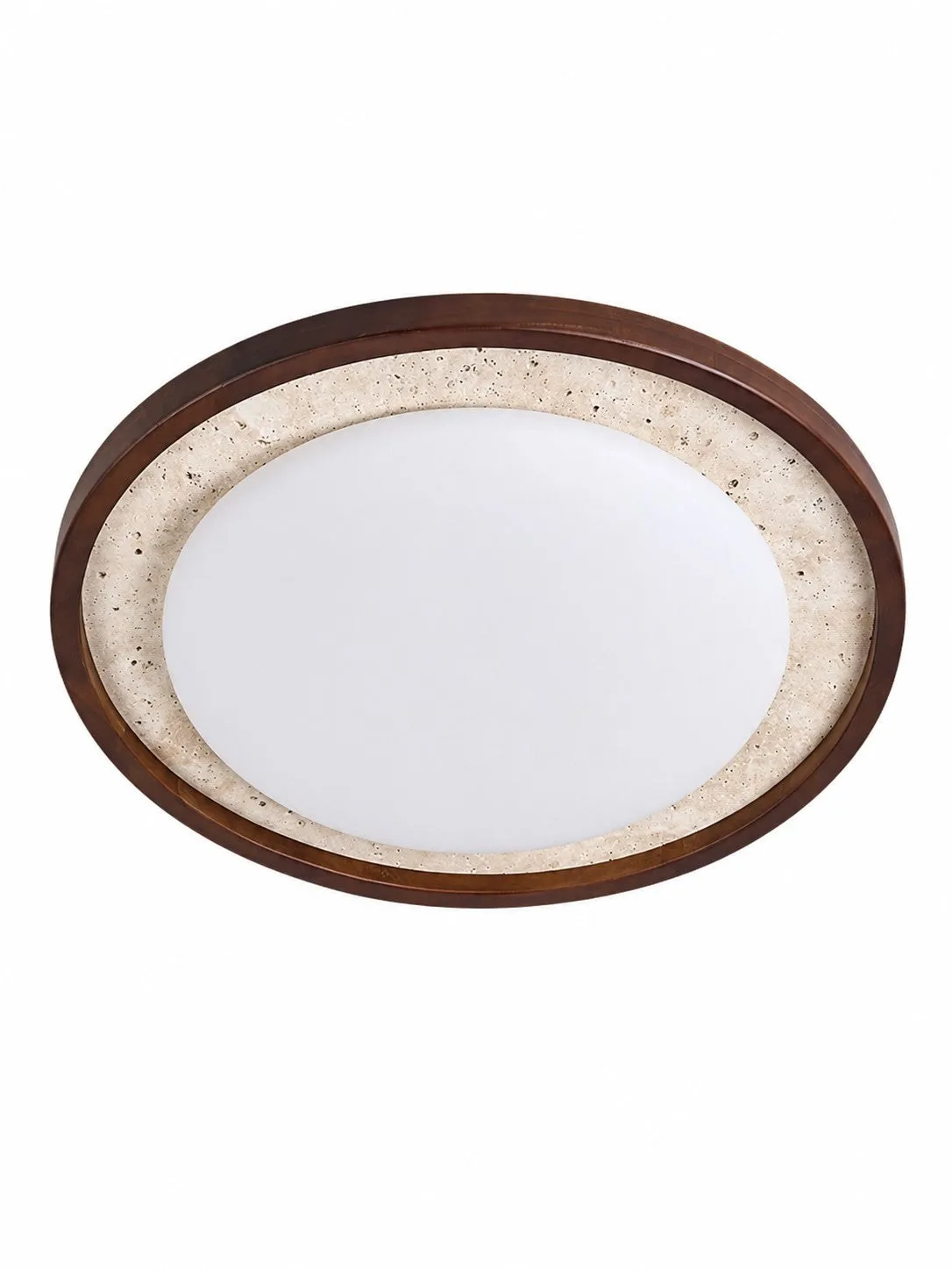 Travira Sculptural Travertine Ceiling Fixture - Soft Ambient Light for Bedroom Living Room or Entryway 18