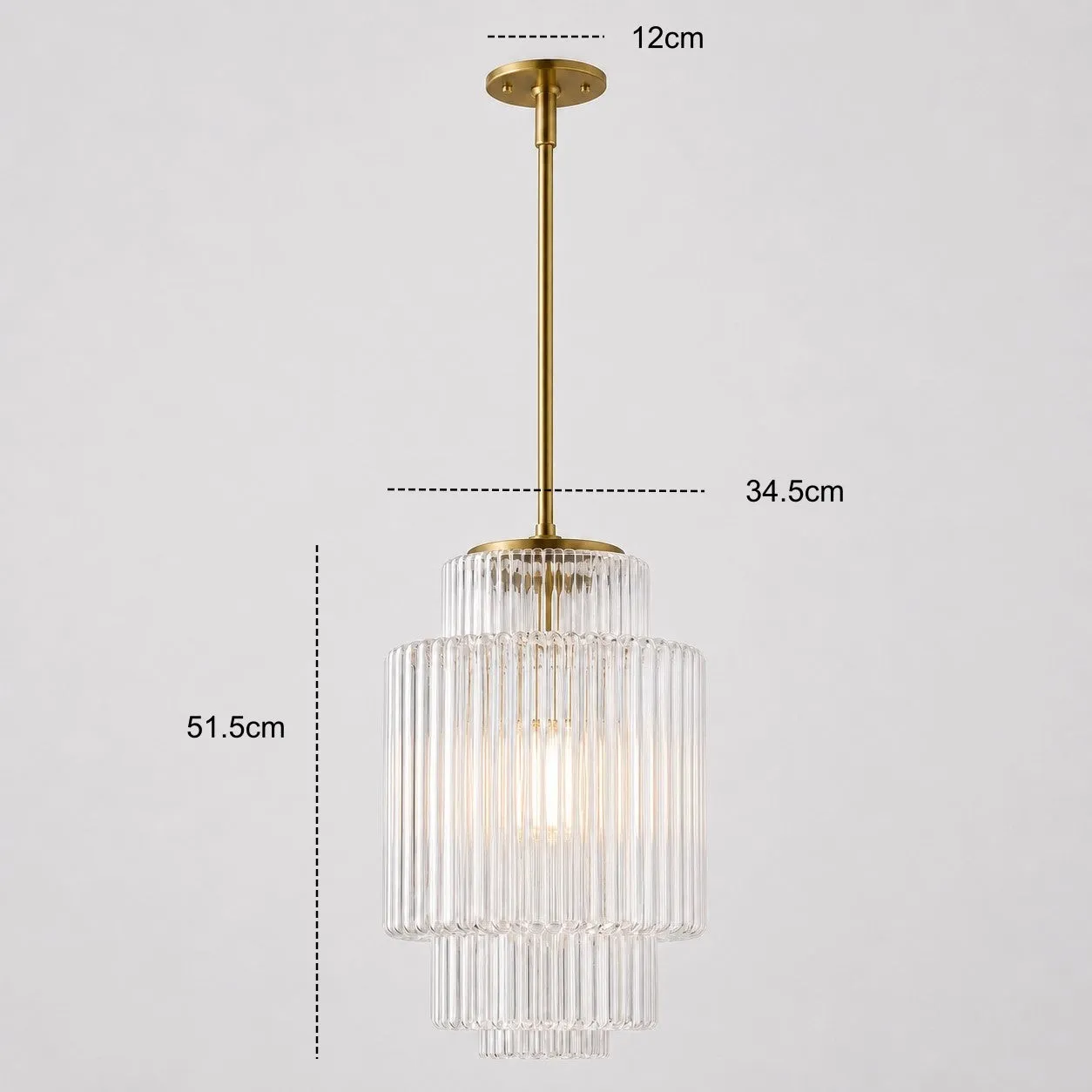 Antique Brass Tiered Opal White Glass Pendant Light